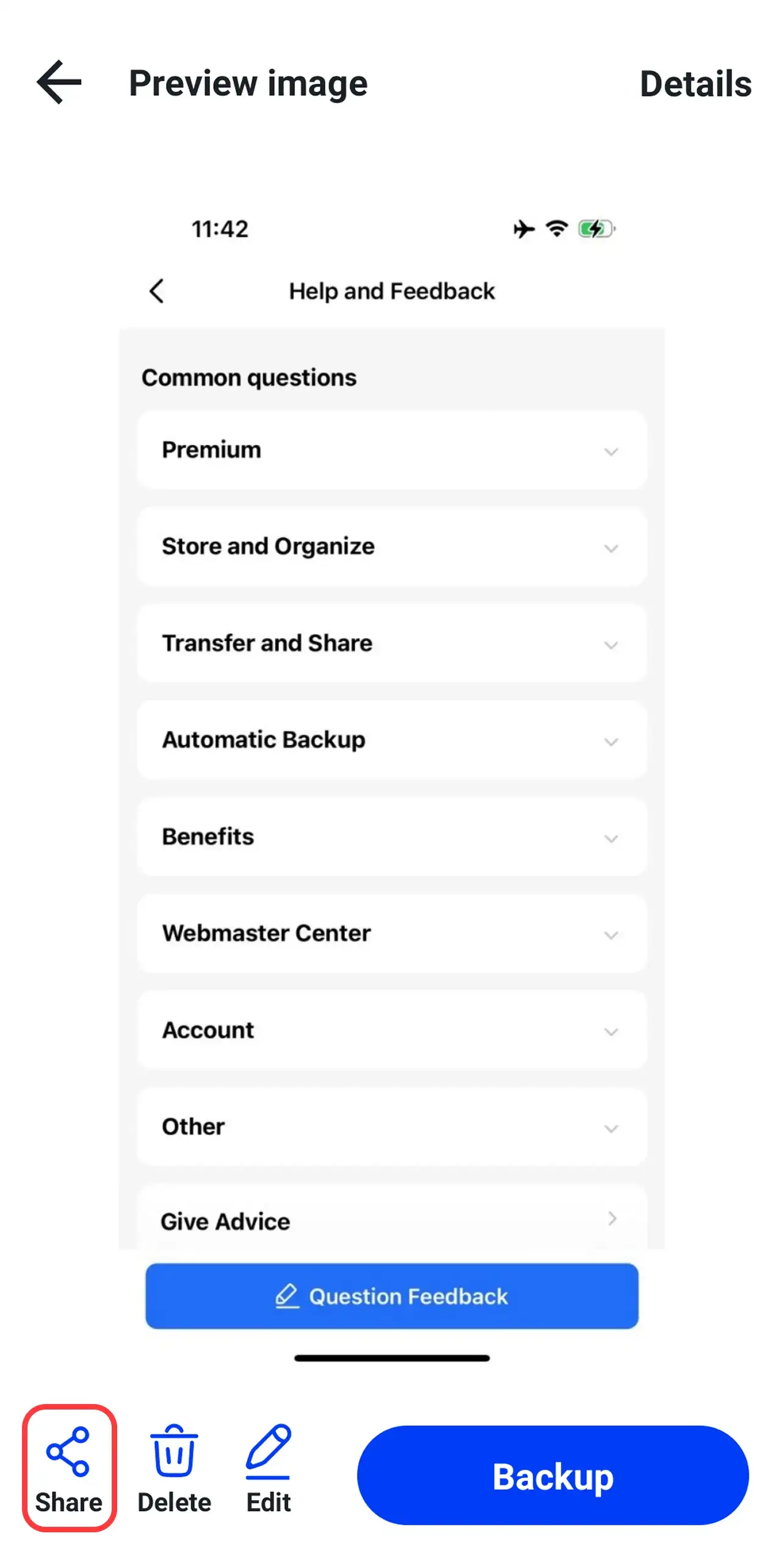 Upload UI Screenshot