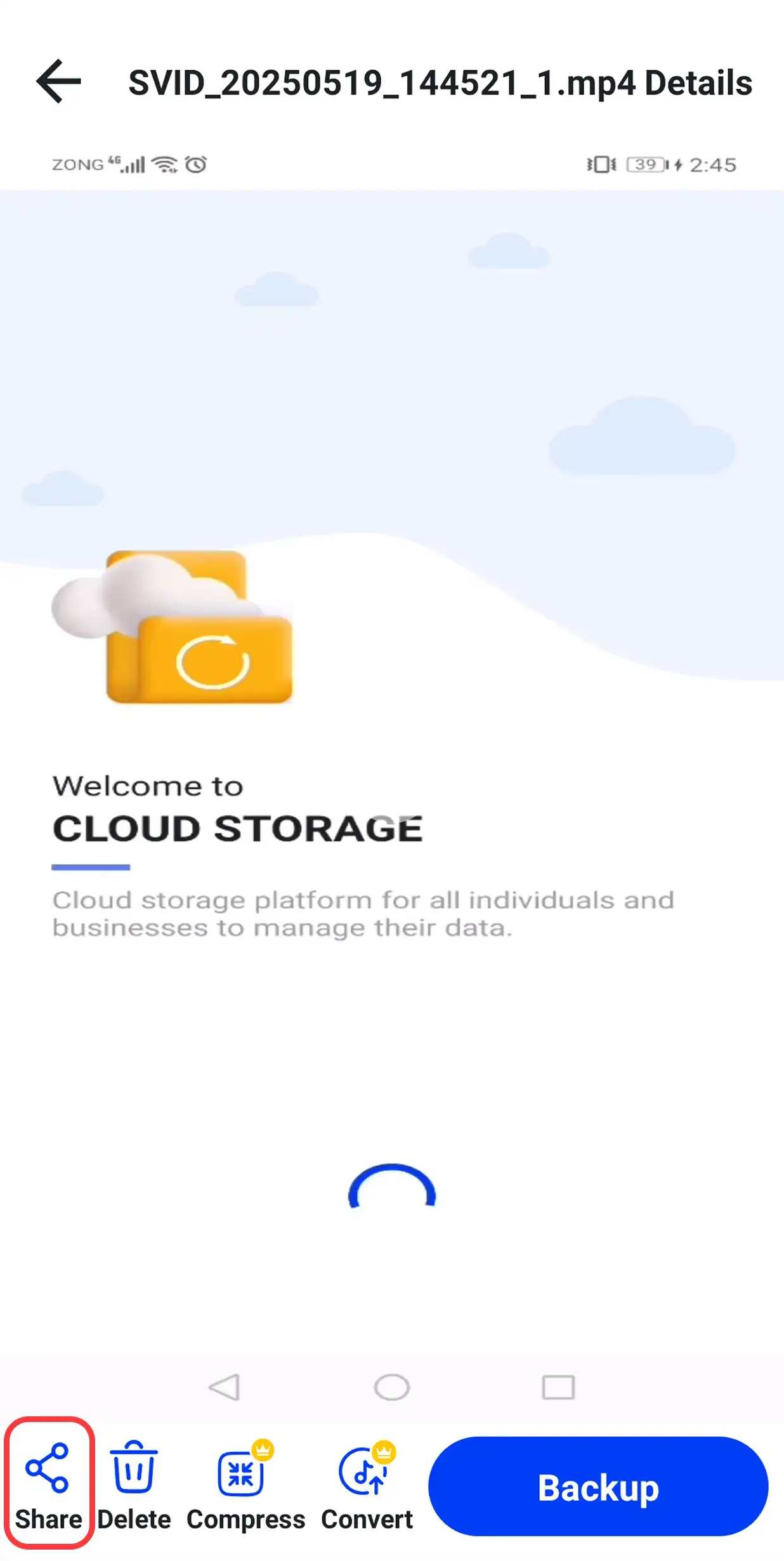 Upload UI Screenshot